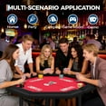 thumbnail image 3 of Accreate 8-Player Foldable Octagon Poker Table - 47" Octagon Casino Table with Built-in Cup Holders, Cushioned Rail & Smooth Playing Surface for Home Game Nights, Parties, 3 of 8