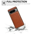 thumbnail image 2 of for Google Pixel 9 / 9 Pro PU Leather Case, Slim Shockproof TPU Silicone Bumper Camera and Screen Protective Phone Cover Classic Sythetic Leather Lightweight Case for Google Pixel 9 / 9 Pro, Brown, 2 of 9