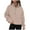 Khaki, variant on LYXSSBYX Hoodies for Women Zip up Women Half Zip Cropped Hoodies Fleece Quarter Zip up Pullover Sweatshirts Winter Clothes Outfits Stand Collar Sweater Coat