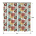 thumbnail image 5 of Pioneer Flower Floral Print Pattern Shower Curtain 72"x72" ,Bathroom Decorative Shower Curtains Set with 12 Hooks,Modern Waterproof Washable Shower Curtain, 5 of 6