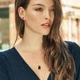 thumbnail image 4 of Gem Stone King 7.82 Cttw Black Onyx and Black Diamond Pendant Necklace Earrings Set for Women | 925 Sterling Silver | Gemstone December Birthstone | Emerald Cut 14X10MM and 6X4MM | With 18 inch Chain, 4 of 4