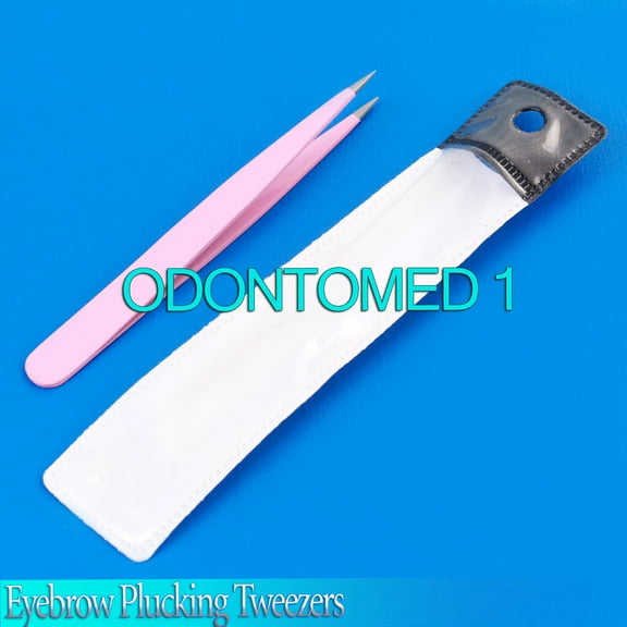 OdontoMed2011 Eyebrow Plucking Tweezers 3.5'' fine point colored stainless