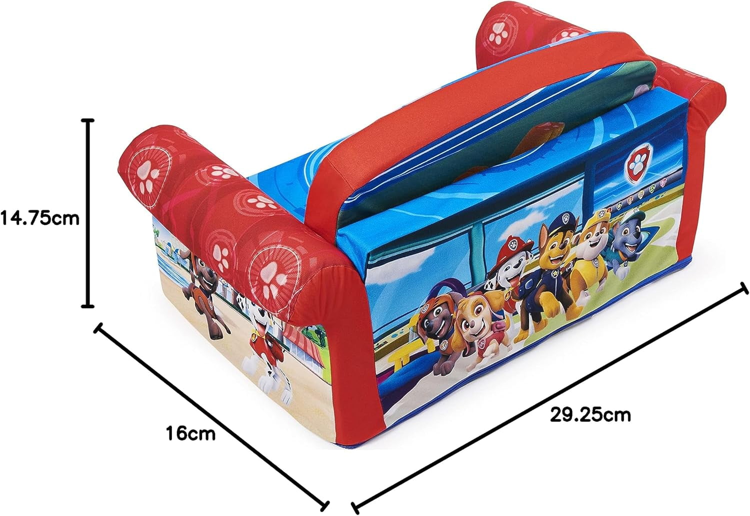 Marshmallow Furniture Kids 2-in-1 Flip Open Foam Sofa Bed, Paw Patrol