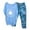 Blue, variant on 2 Piece Pants Set for Women Floral Print Short Sleeve Tops and Drawstring Elastic Waist Camouflage Pants Ladies Casual Loose Pudding Pants Set Daily Outing Outdoors