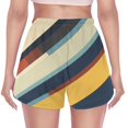 thumbnail image 3 of FORMRS Womens Swim Shorts Mesh Liner Quick Dry Casual Beach Board Bottom with Pockets, Sizes S-2XL, Retro Colorful Stripes, 3 of 9