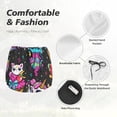 thumbnail image 6 of Picia Cat Icecream Pattern Women's 2 in 1 Athletic Running Shorts High Waisted Workout Casual Gym Sweat Shorts with Comfy Liner Zipper Pockets-Medium, 6 of 9