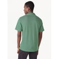 thumbnail image 4 of Free Assembly Men's Taped Oxford Pique Polo Shirt with Short Sleeves, Sizes XS-3XL, 4 of 8