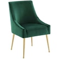 thumbnail image 2 of Modway Discern Upholstered Performance Velvet Dining Chair Set of 2 in Green, 2 of 4