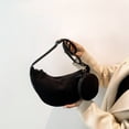 thumbnail image 3 of Bolso Pana Media Con Correa Ajustable para Mujer Bolso Media 2 Piezas (negro), 3 of 9