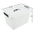 thumbnail image 2 of Uumitty 4-Pack 25 Quart Storage Boxes, Plastic Storage Latch Bin, Clear, 2 of 7