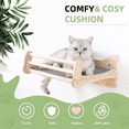 thumbnail image 6 of MIUZMORE Pine Cat Wall Shelves with Scratch Mat, Wall-Mounted Cat Shelves, Space-Saving Shelf for Cats, 6 of 8