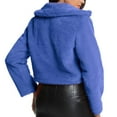 thumbnail image 4 of Hueook Winter Coats for Women Faux Short Jacket with Texture and Open Front Blue S, 4 of 6