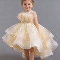 thumbnail image 2 of Vividxx Girls Dresses Puffy Gown Sleeveless Gown With Train For Pageant Performance Recital Party 2-3 Years, 2 of 7