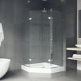 thumbnail image 5 of VIGO Gemini 47 in. L x 47 in. W x 79 in. H Frameless Hinged Neo-angle Shower Enclosure Kit in Chrome with 3/8 in. Clear Glass, 5 of 12