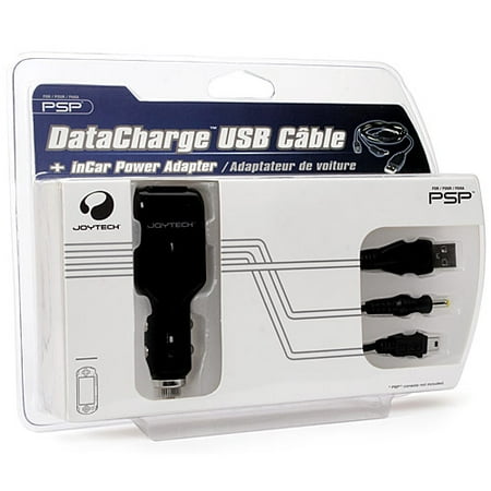 PSP Joytech Datacharge USB Cable + In Car Power Adapter