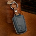 thumbnail image 2 of BUYISI Leather Remote Car Key Fob Case Cover For Toyota For Corolla For Camry For Rav4 2 Buttons Blue, 2 of 9