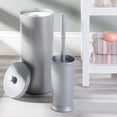 thumbnail image 3 of iDesign Toilet Paper Canister with Lid, Storage for 3 Rolls, 6.3'' x 15.5'', Silver, 3 of 5