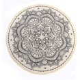 thumbnail image 1 of 4 Ft Cotton Rugs Round Washable Chic Bohemian Mandala Hand Woven Round Rugs, 1 of 2