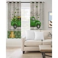 thumbnail image 2 of St. Patrick's Day Kitchen Curtains Green Truck Shamrock Gold Coin Wooden Cafe Short Curtains for Bathroom Blackout Window Curtain Small Window Treatment Drapes for Bedroom Living Room 27.5"x39"x2, 2 of 9