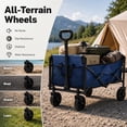 thumbnail image 5 of Alvantor Wagons Carts Foldable, 102L 330LBS Capacity Heavy Duty Collapsible Cart with All-Terrain Wheels for Camping Beach Shopping Garden, 5 of 7