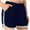 Navy, variant on Timegard Womens Shorts Summer Athletic Elastic Waist Solid Color Workout Running Shorts with Pockets
