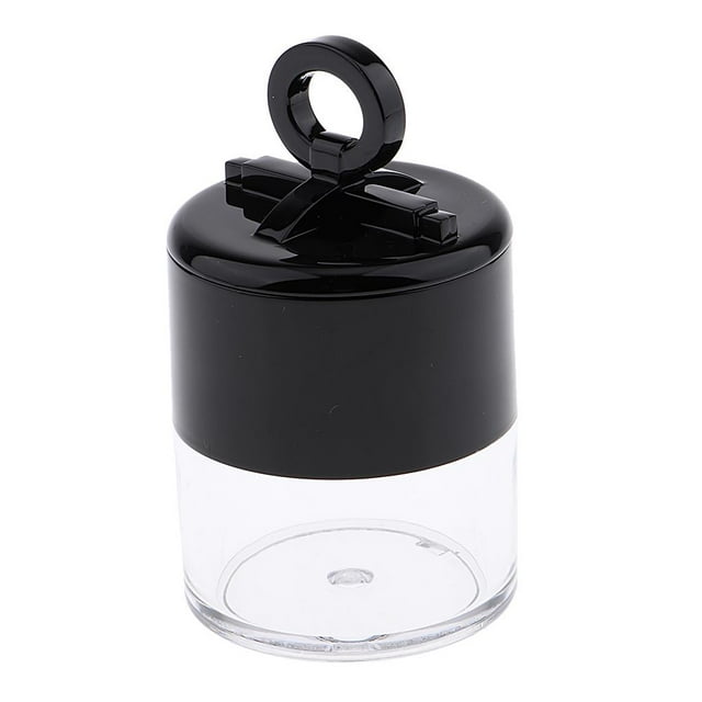 10g + plástico negro, vacío, recargable, portátil, maquillaje de bricolaje, caja de polvos sueltos, estuche, contenedor, soporte con tapa Colcomx Envase de polvo de maquillaje