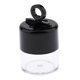 thumbnail image 1 of Estuche de polvo de maquillaje vacío Macarena plástico negro recargable portátil, 1 of 8
