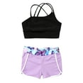 thumbnail image 3 of vastwit Girls 2 Piece Ballet Dance Costume Sleeveless Crop Top with Shorts Set Gymnastic Outfits Butterfly 12, 3 of 5