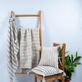 thumbnail image 1 of Natural striped throw 50"x60" - Grey, 1 of 2