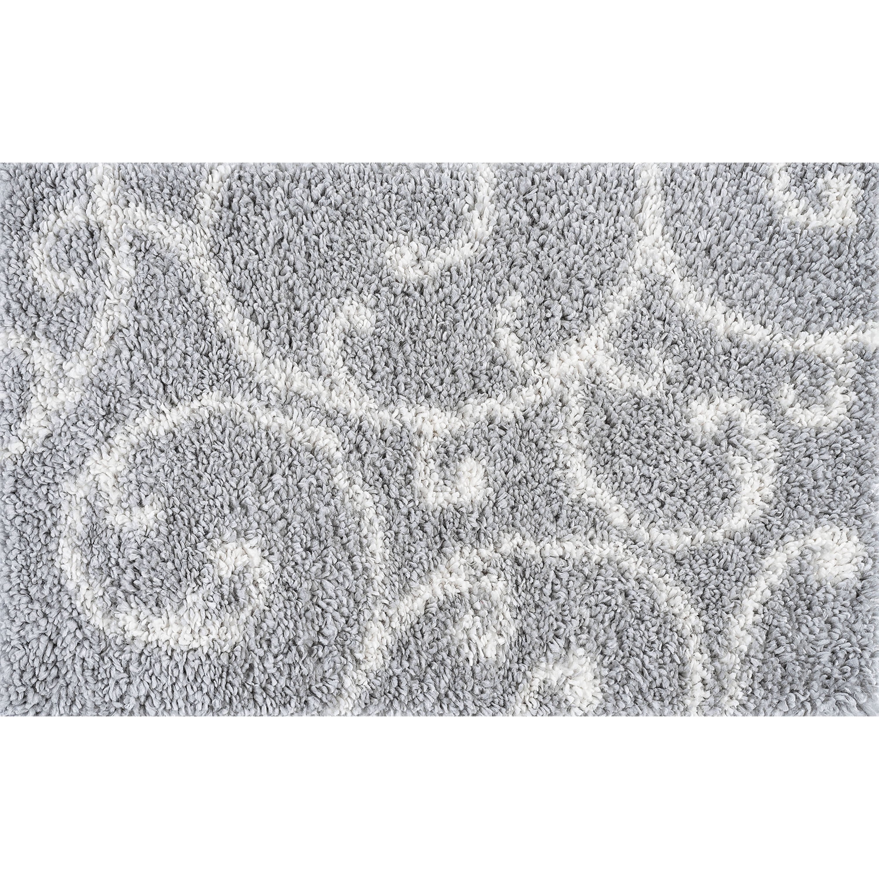 Bliss Rugs Transitional Floral 2' x 3' Silver and White Polypropylene Indoor Area Rug, 2' x 3'