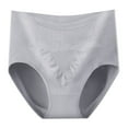 thumbnail image 2 of rygai Women Briefs Cozy Soft Breathable Anti-pilling Intimacy High Waist Anti-septic Moixture-wicking Women Underpants for Everyday Wear,Gray XL, 2 of 7