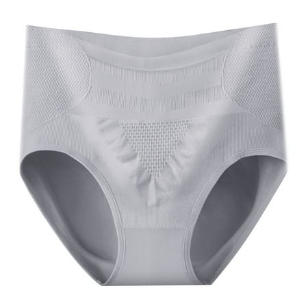 

HEVIRGO Women Briefs Cozy Soft Breathable Anti-pilling Intimacy Solid Color High Waist Anti-septic Moixture-wicking Women Underpants for Everyday Wear