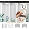 thumbnail image 5 of Botanical Shower Curtain, Sage Green Leaves Plants Floral Bathroom Curtain, Spring Natural Grove Shower Curtain Set with 12 Hooks for Bathroom, 72Wx72L, 5 of 6
