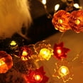 thumbnail image 7 of Morttic 3D Pumpkin Maple Leaf Acorn String Lights Fall Decor 10ft 30Leds Battery Operated Halloween Pumpkin String Lights for Thanksgiving Autumn Party Halloween Decorations Indoor Outdoor, 7 of 7