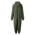 thumbnail image 6 of cfhntfmh Women's Hooded Fuzzy Fleece Onesies One-Piece Pajamas Jumpsuit Winter Warm Cozy Zip up Sleepwear Loungewear Plus Size Women Clothes, 6 of 6