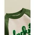 thumbnail image 5 of Infant Baby Boy Girl St. Patricks Day Outfit 3 6 12 18 Months Lucky Charm Long Sleeve Jumpsuit Romper Spring Clothes, 5 of 7