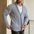 thumbnail image 5 of Zormilly Mens Cardigan Sweater Long Sleeve Shawl Collared Button Down Sweaters Cable Knit Cardigans Fall Outfits, S-2XL, 5 of 9