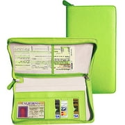 Travel 8.25 Organizer Wallet with Zipper, Green