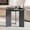 Black, variant on YWEN Round Side Table, Walnut End Table with Metal Legs, Small Bedside Table for Small Spaces, Wood Grain Top Accent Table with Non-Slip Feet Pads for Living Room, Bedroom