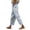 Blue 3, variant on kaondbfi Women's Linen Printed Casual Pants Summer Lightweight Elastic Waist Beach Vacation Trousers with Pockets