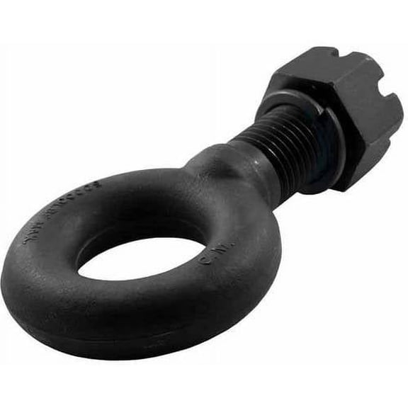 CURT 48530 Black Steel Pintle Hitch Lunette Ring with Swivel Castle Nut, 3-Inch ID, 45,000 lbs