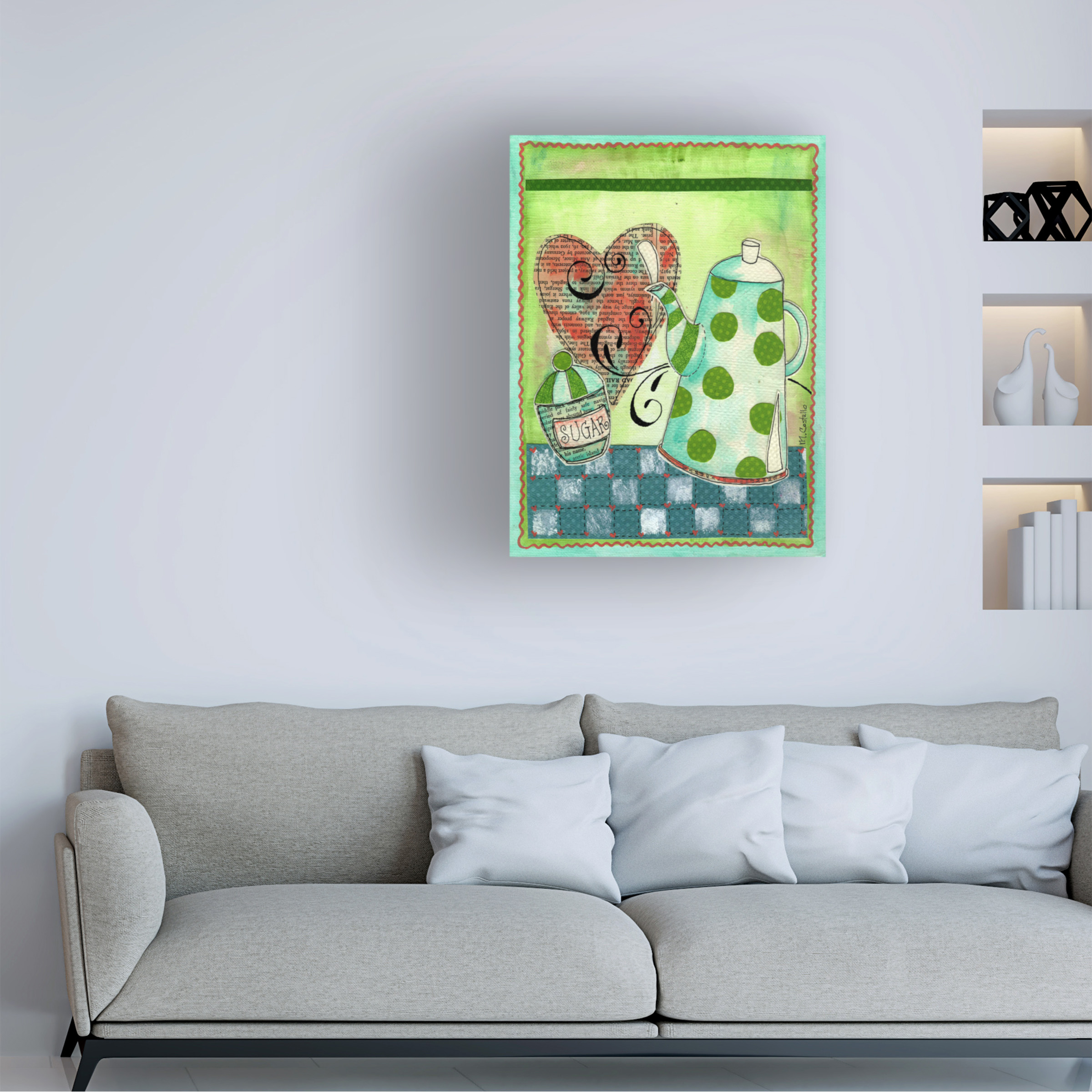 Trademark Fine Art 'Coffee Time Too' Canvas Art by Maureen Lisa Costello