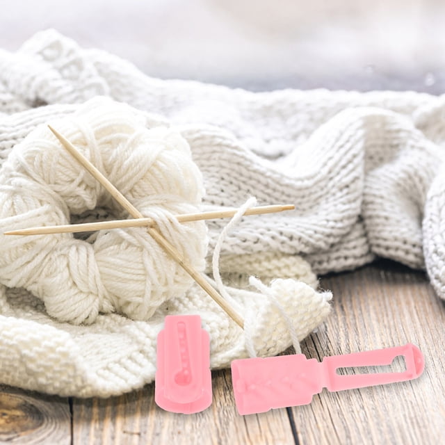 Houderco 10Ud Anillos Decorativos Y Guía De Hilo Para Tejido Y Crochet Material Plástico Rosa