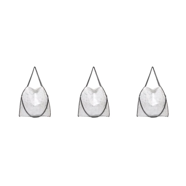 Youkk Versatile Tote Bag For Effortless Versatility Functional And Beautiful silver white 3Set