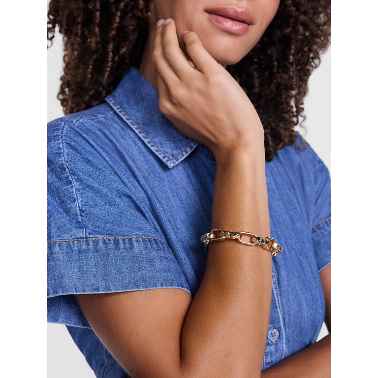 Scenario Gold-Tone Twisted Chain Bracelet photo 2