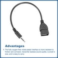 thumbnail image 4 of Uxcell 3.5mm Male Audio Aux Jack Plug to USB 2.0 Female Black, 4 of 6