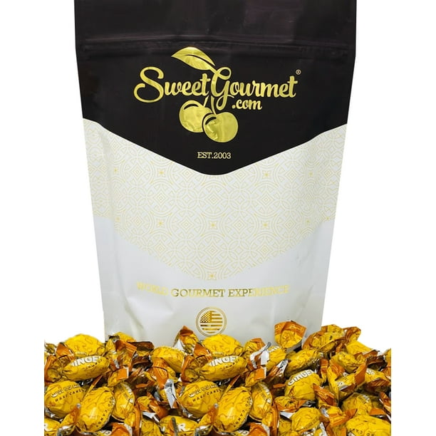 SweetGourmet All Natural Ginger Drops Hard Candy 1 Pound