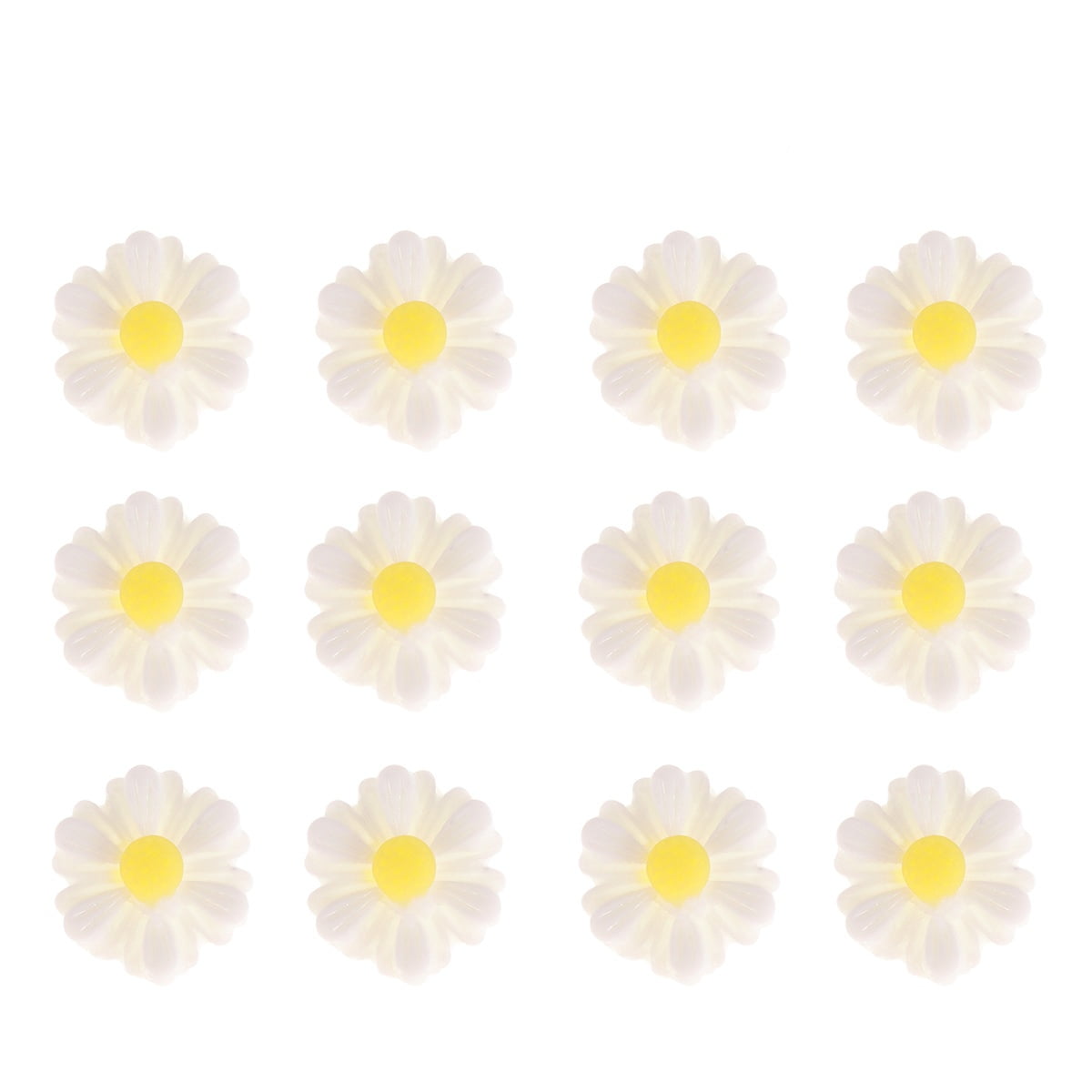 KitBeads 75pcs Mixed Style White Flower Charms Daisy Sunflower Cherry  Flower Charms Cute Cartoon Little Flower Charms for Jewelry Making Bracelets