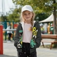thumbnail image 3 of Uorisanigo Kids Zip Up Hooded Hoodies Roar Dinosaur Casual Long Sleeve Full-Zip Sweatshirt Jacket Velvet Lined Zipper Hoodies Jacket Outerwear Shirts Coat Athletic Sweatshirts, 3 of 7