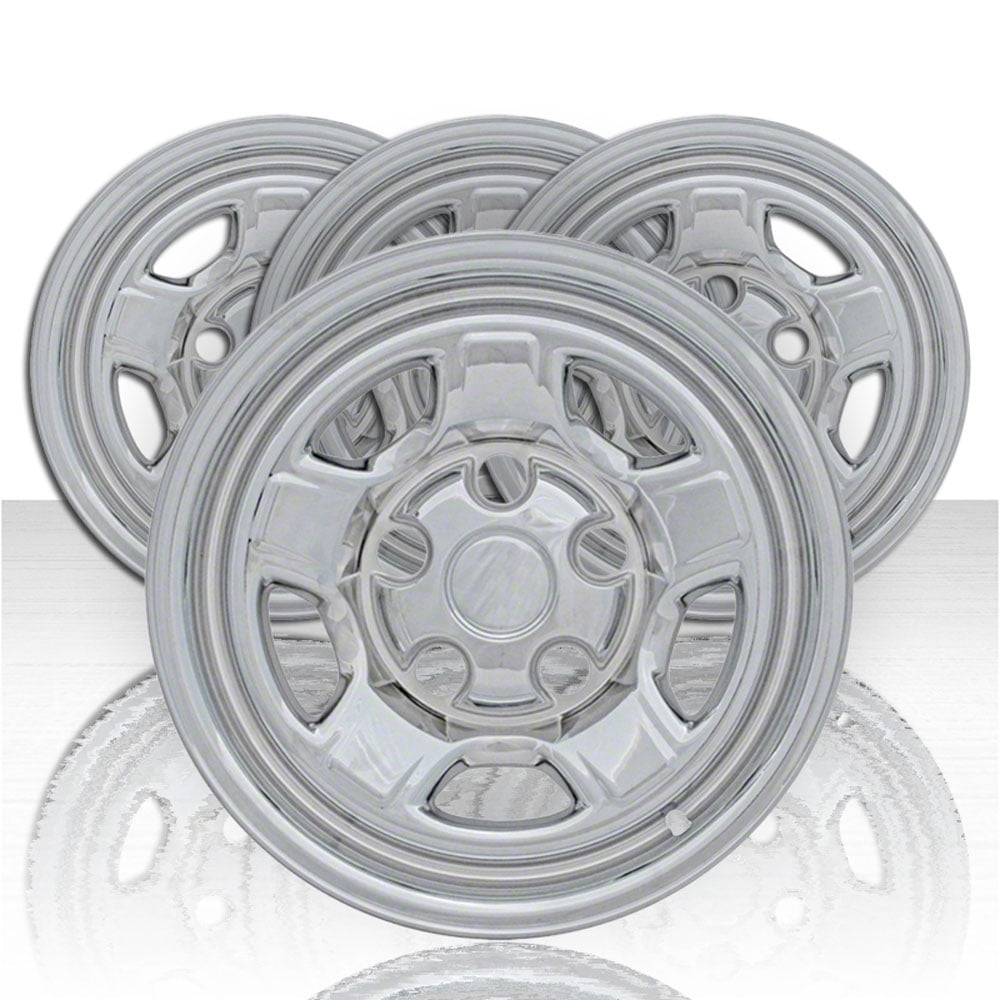 Set of Four 16" Chrome 5 Raised Spoke Wheel Skin Covers for 200511